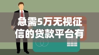 急需5万无视征信的贷款平台有哪些？靠谱推荐及申请攻略