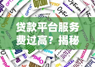 贷款平台服务费过高？揭秘高额收费原因及应对技巧