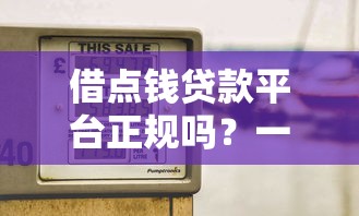 借点钱贷款平台正规吗？一文解析靠谱贷款平台的选择技巧