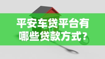 平安车贷平台有哪些贷款方式？5种方案解析及申请攻略