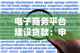 电子商务平台建设贷款:申请条件、额度解析与高效放款攻略 电子商务平台建设贷款:申请条件、额度解析与高效放款攻略