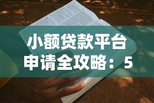 小额贷款平台申请全攻略：5步教你安全借钱不踩坑