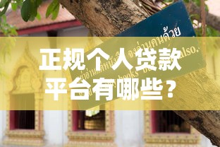 正规个人贷款平台有哪些？2023最新推荐及避坑指南