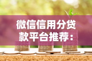 微信信用分贷款平台推荐：正规靠谱的借款渠道盘点