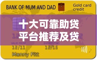 十大可靠助贷平台推荐及贷款避坑指南