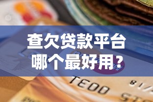 查欠贷款平台哪个最好用？2023年实用测评与选择指南