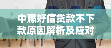 中赢好信贷款不下款原因解析及应对策略