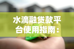 水滴融贷款平台使用指南：10个必须注意的关键事项