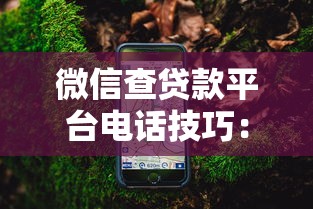 微信查贷款平台电话技巧：3分钟快速获取联系方式