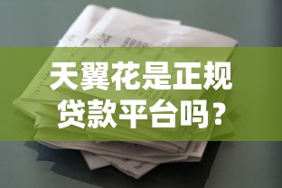 天翼花是正规贷款平台吗？全面解析资质与用户反馈