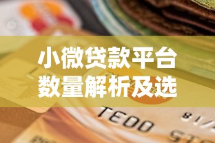 小微贷款平台数量解析及选择指南