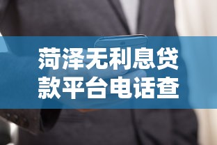 菏泽无利息贷款平台电话查询及申请攻略