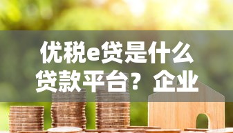 优税e贷是什么贷款平台?企业主必看的税务融资指南 优税e贷是什么贷款平台?企业主必看的税务融资指南