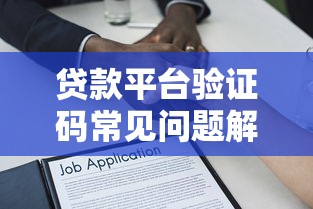 贷款平台验证码常见问题解析及使用指南