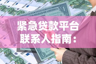 紧急贷款平台联系人指南：快速解决资金需求的可靠渠道