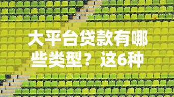 大平台贷款有哪些类型？这6种常见方式满足不同资金需求