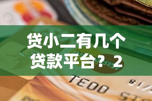 贷小二有几个贷款平台？2023年最新盘点及选择攻略