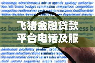 飞猪金融贷款平台电话及服务解析：快速申请指南与常见问题解答