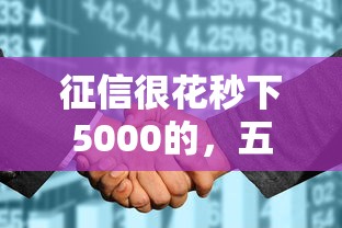 征信很花秒下5000的，五大私借口子