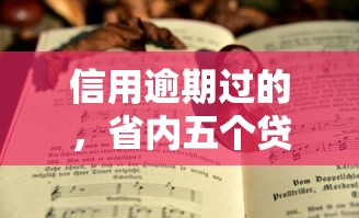 信用逾期过的，省内五个贷款多好借款的平台