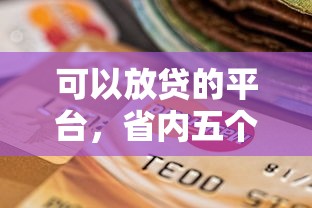 可以放贷的平台，省内五个购物贷款平台