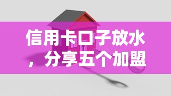 信用卡口子放水，分享五个加盟贷款平台做代理