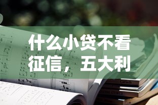 什么小贷不看征信，五大利息低的网贷平台