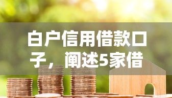 白户信用借款口子，阐述5家借钱的正规平台