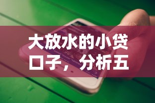 大放水的小贷口子，分析五个快速小额贷款平台