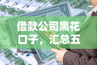 借款公司黑花口子，汇总五个15天贷款平台