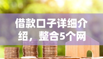 借款口子详细介绍，整合5个网贷平台一定能借到钱