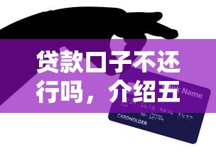 贷款口子不还行吗，介绍五个未成年借钱平台