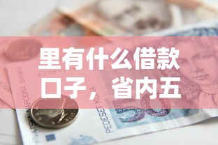 里有什么借款口子，省内五个有什么好贷款的平台