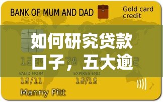 如何研究贷款口子，五大逾期黑户最好下款的借钱平台