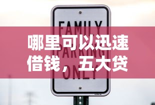 哪里可以迅速借钱，五大贷款平台安全可靠