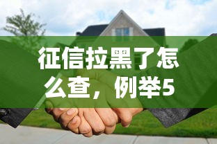 征信拉黑了怎么查，例举5个加盟贷款平台做代理
