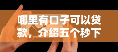 哪里有口子可以贷款，介绍五个秒下款的贷款平台