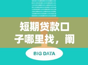 短期贷款口子哪里找，阐述5家网贷大数据平台