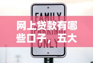网上贷款有哪些口子，五大未成年人贷款平台