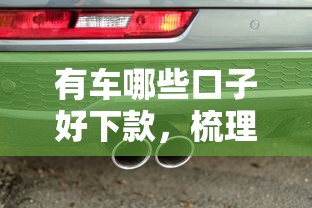 有车哪些口子好下款，梳理5个最容易下款的贷款平台