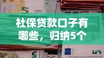 社保贷款口子有哪些，归纳5个贷款平台合作