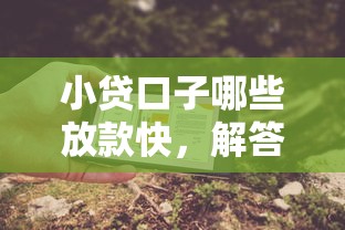 小贷口子哪些放款快，解答五家可以直接放款到别人的银行卡里面的借钱软件