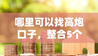 哪里可以找高炮口子，整合5个黑户借款必下口子小额贷款