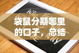 袋鼠分期哪里的口子，总结五个网贷平台哪些靠谱