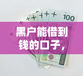 黑户能借到钱的口子，归纳5个贷款口子