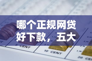 哪个正规网贷好下款，五大黑户平台最容易借到钱