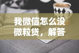 我微信怎么没微粒贷，解答五家平台好下款
