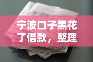 宁波口子黑花了借款，整理五个好一点的贷款平台