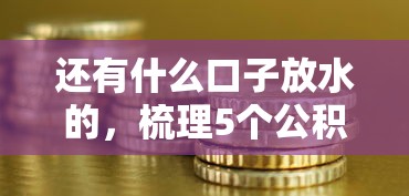还有什么口子放水的，梳理5个公积金网贷平台