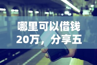 哪里可以借钱20万，分享五个平台贷款可靠